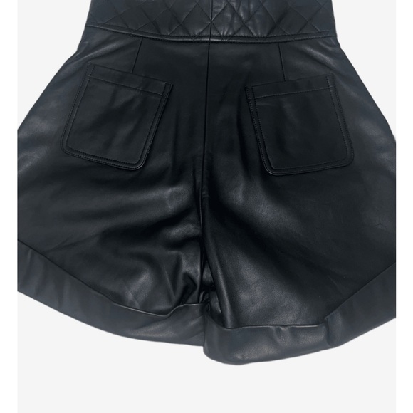 Sandro Leather Highwaisted Shorts - Picture 7 of 7